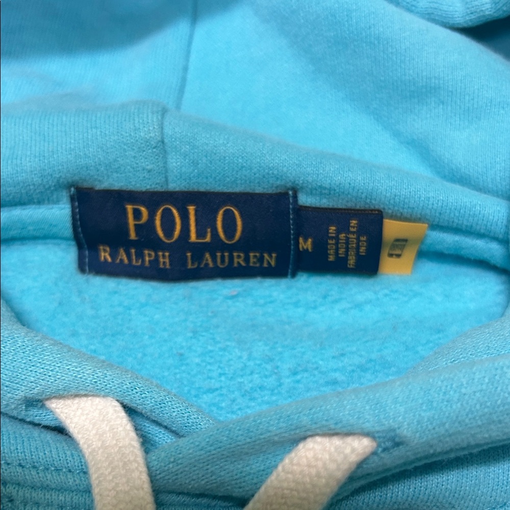 Men's Polo Blue Hoodie - Picture 3 of 3